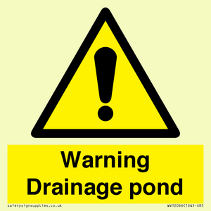 Warning Drainage pond